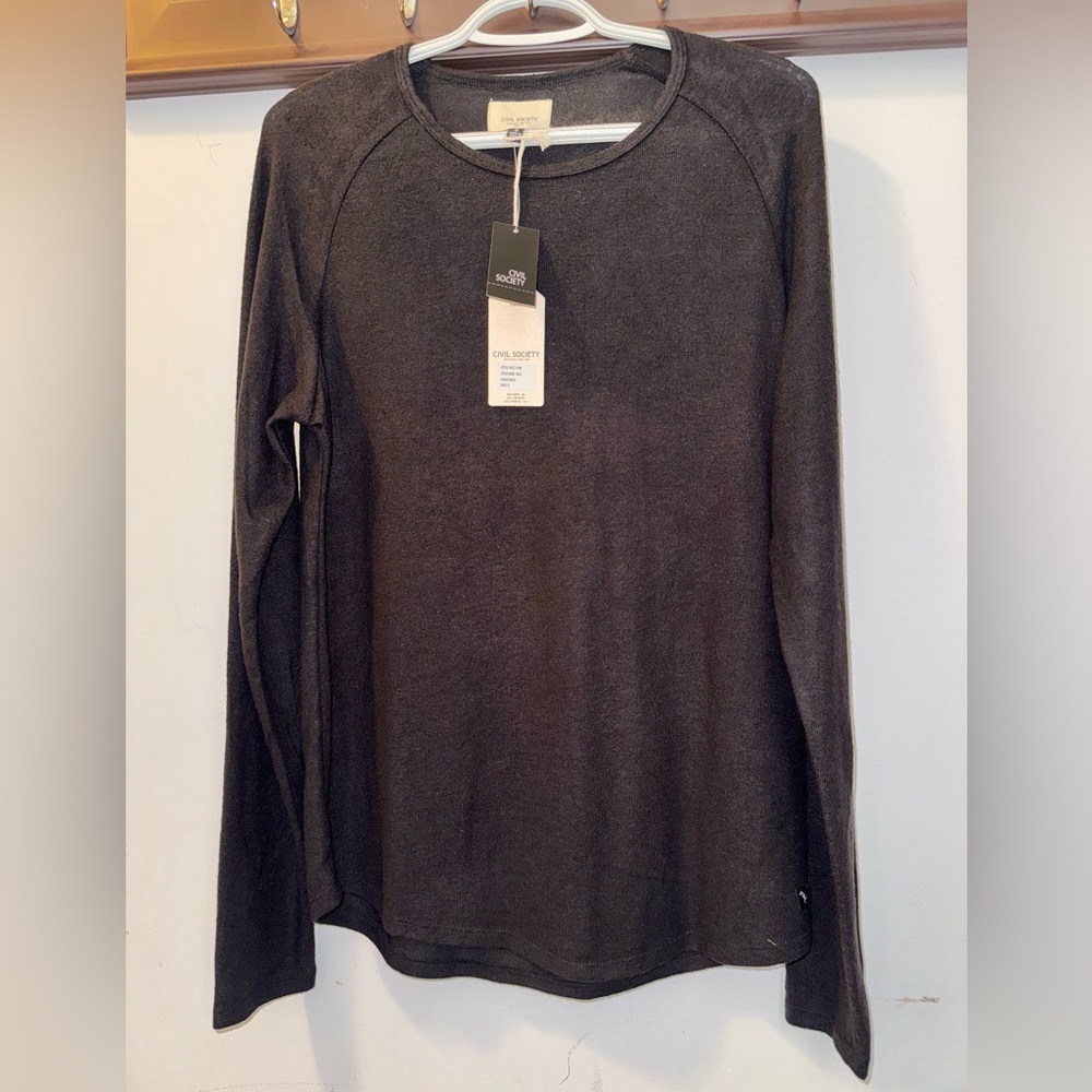 NWT Civil Society Charcoal Knit Men’s Top Size Small